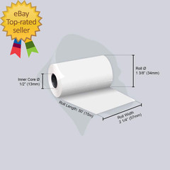 Thermal Paper Receipt Roll 2-1/4 X 50 BPA Free 50 Rolls