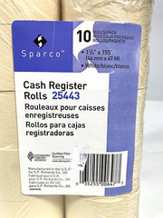 NIP Sparco Cash Register Rolls 25443, Pack of 10, 1 3/4″ x 155′, Made in USA