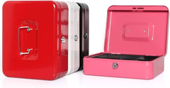 Cash Box with Money Tray, Safe Box for Cash Saving Key Lock Money Organizer,Parr