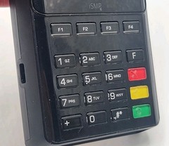 INGENICO ISMP4 POS Terminal Credit Card Reader Barcode Scanner IMP657-USSTC03A