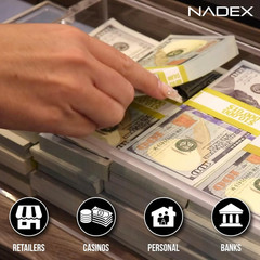 Nadex Clear Acrylic Cash Box with Slipping Cover – 5mm Box Thickness – 8mm Lock