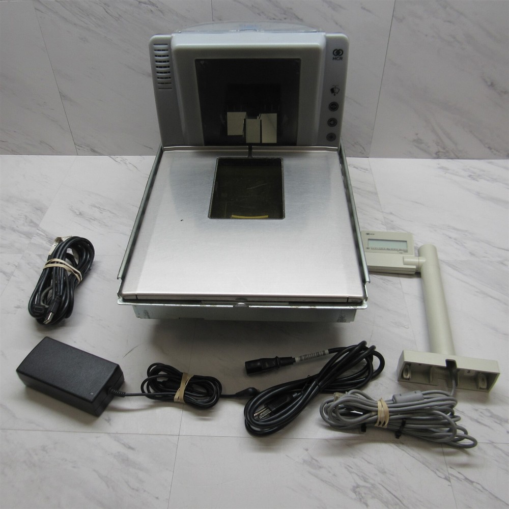 NCR 7878-2001 Bi-Optic POS Scanner Scale w/ Customer Display Adapter USB & Power