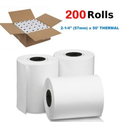 200 Rolls 2 1/4 x 50′ Thermal Paper Credit Card Cash Register POS Receipt Paper