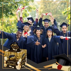 Graduation Money Box Gift Surprise Cash Gift Pull Out Card DIY Set 35 Bags