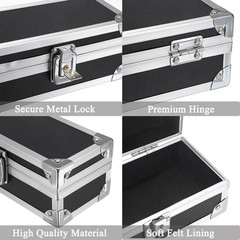 Cash Box with Lock, Aluminium Alloy Money Box for Cash Lockable Money