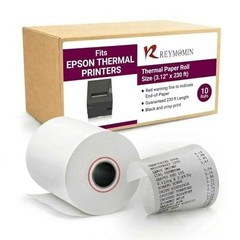 Thermal Paper Receipt Rolls 3 1/8 x 230mm for Epson Printers – Pack of 10