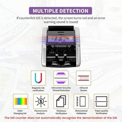 Professional Money Counter with UV/MG/IR/DD Detection Modes