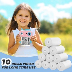 10 Rolls Self-Adhesive Thermal Paper, Glossy Thermal Printer Paper for Mini P…