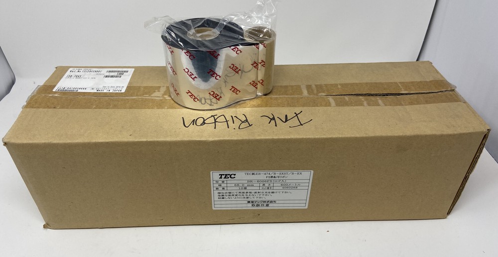 9 – TOSHIBA TEC BR-6006F5 4060268 68mm x 600m Thermal Transfer Wax/Resin Ribbon