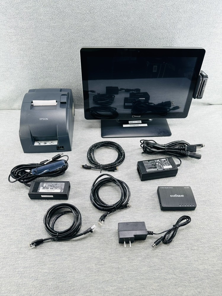 TOAST ELO i315STD – 15″ POS Terminal Toast W/Credit Card Reader & Epson Printer