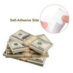 Pack of 200 Money Band Bundles, Self-Adhesive Bill Wrappers, 7.6″x1.18″ Brown