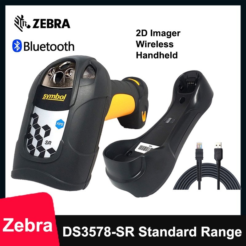 Symbol DS3578-SR Wireless Bluetooth 2D USB Handheld Barcode Scanner with Cradle