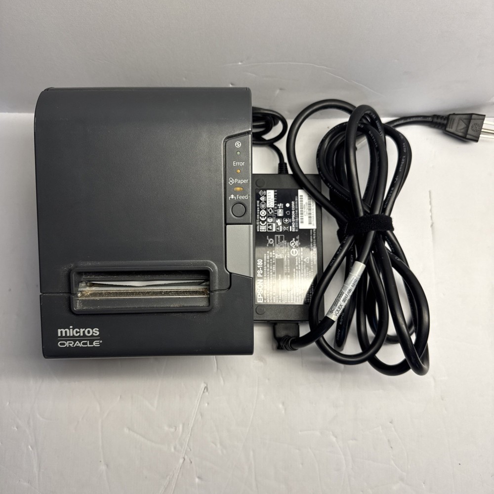 EPSON MICROS TM-T88V M244A SERIAL USB THERMAL RECEIPT POS PRINTER DRET-18 w/powe