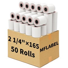 MFLABEL 50 Rolls 2 1/4″ x 165′ Thermal Paper Cash Register POS Receipt Paper