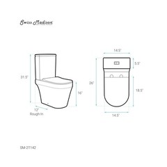 Lamarck Two-Piece Elongated Toilet Dual-Flush 1.1/1.6 gpf