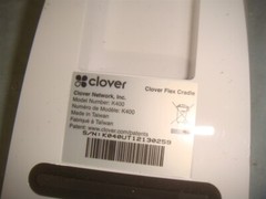 CLOVER FLEX C403 CREDIT CARD PROCESSOR WITH K400 CHARGING CRADLE -READ!