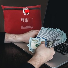 Cash Bag with Lock and 2 Keys Money Bag For Cash With Lock 11.4 * 8.3inch Money
