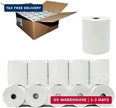 (50 Rolls – 48 GSM) 3 1/8 x 200 Thermal Paper Receipt Rolls (Actual Length 170-2