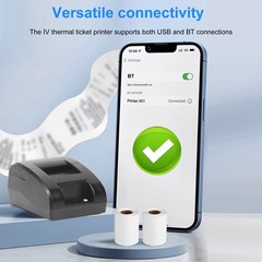 58mm Portable Thermal Receipt Printer Bluetooth USB Compatible With And NECJ