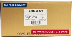 BuyRegisterRolls (Non Toxic Rolls- 48 GSM) 3 1/8″ x 230 Feet (50 Rolls) BPA Free