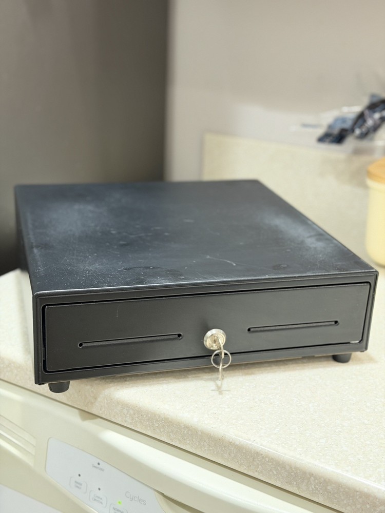Black register box and cash drawer **KEY INCLUDED**