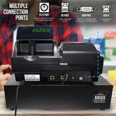 Nadex CR600 Cash Register, 9500 PLU Lookups 60 Dept 50 Clerks, 5 Bill 8 Coin