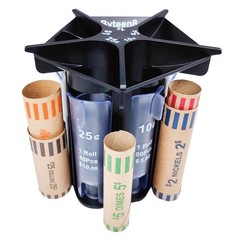 Manual Coin Counter Coin Sorter Tube with Coin Wrappers｜Sort & Roll Your Loos…