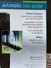 Emerson 4-Barrel Automatic Coin Sorter – Black New Open Box