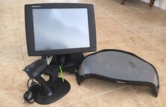 Lot: PROMAC 15″monitor USB Barcode Laser Scanner w/Stand & FELLOWS Monitor Riser