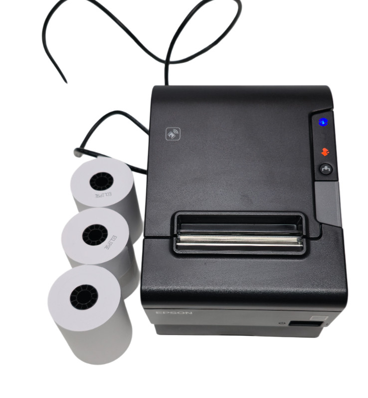Epson TM-T88VI Point Of Sale Thermal Receipt Printer W/ 3 rolls of paper & USB B