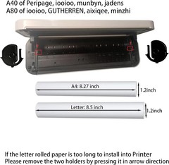 Thermal Printer Paper Rolls 8.5×11 Letter Size BPA Free Inkless Lasts 3