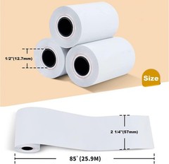 5 Rolls of 2 1/4″ x 85′ BPA-Free Thermal Paper for POS Systems – Durable & Clear