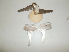 Vintage TEC Cash Register Keys MA YC28 & 29