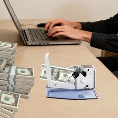 Money Counter Machine Currency Cash Bank Counterfeit Detector Cash Counting
