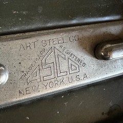 Vintage ASCO Art Steel Co Green Metal Lock Box New York USA vtg – WITH 2 KEYS