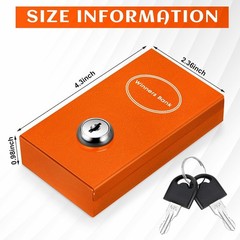 1 Pack Metal Box for Gamblers Pocket Sized Winner Bank Casino Cash Box with 2…