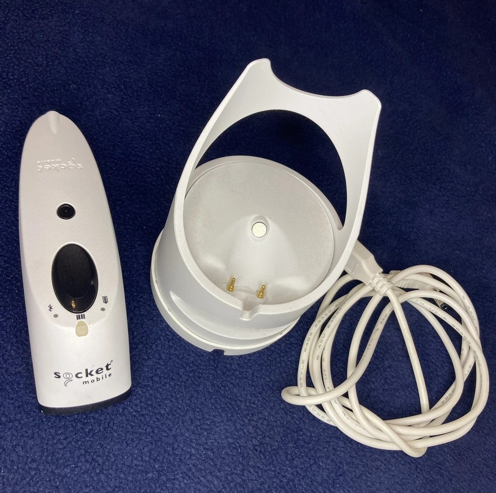 White Socket Mobile S740 2D Barcode Scanner Charging Dock Shopify