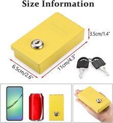Metal Box for Gambler, Casino Cash Box with Money Slot and 2 Keys, Portable W…
