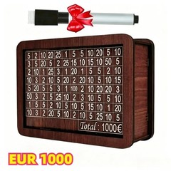 $10000 Money Saving Challenge Box Cash Vault Wooden Savings Box Cash Saver w/pen