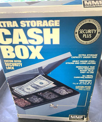 MMF 221-6180-01 Steel Low Profile Cash Box with Security Lock 2 Keys Included