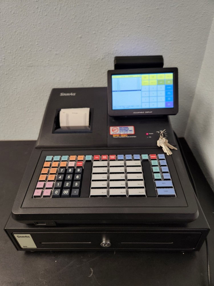 SAM4s SPS-530RT Raised Keyboard Cash Register / Used Refurbished – FREE SHIPPING
