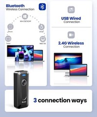 Eyoyo Mini 2D QR Code Bluetooth Barcode Scanner Reader for iPhone Android Phone