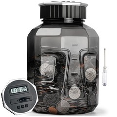 Digital Coin Counting Piggy Bank X-Large 2.4L Capacity with LCD Counter Jar