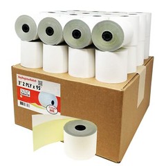 32 Rolls 2 Ply Carbonless Rolls 3″ X 95 Feet White/Yellow Receipt Paper POS C…