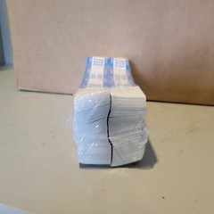 Box of 20 $100 (ONES) Currency Straps/Bands, (1000 Ct/Unit), Self-Adhesive, Blue