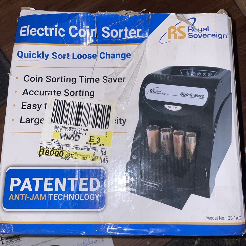 Royal Sovereign QS-1AC Electric 1 Row Coin Sorter