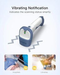 Bluetooth Barcode Scanner, 2D Wireless Barcode Scanner, Bluetooth 5.0 and 2.4…