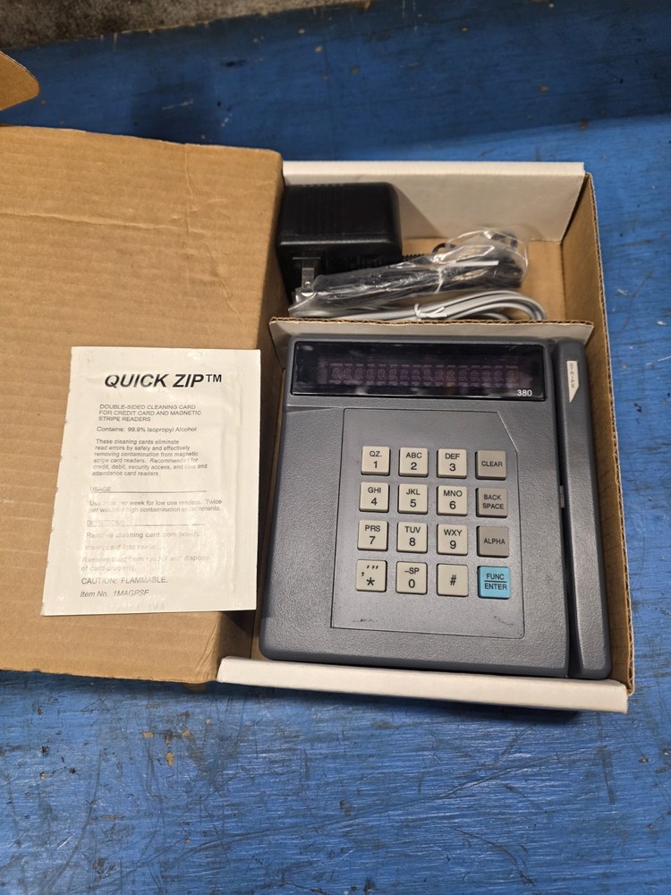 VeriFone Tranz 380 Credit Card Reader in Original Box – AC Power Supply