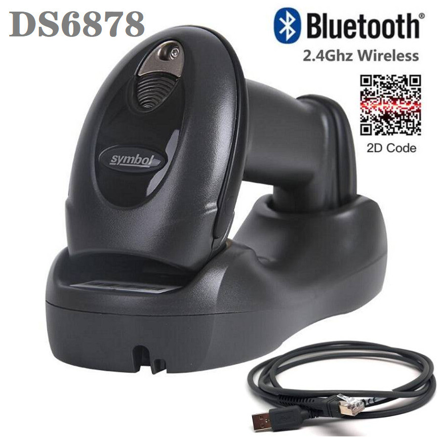 Symbol DS6878-SR20007WR Wireless Bluetooth USB Handheld Barcode Scanner w Cradle