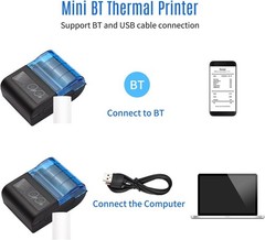 Receipt Printer, Portable Mini Thermal Receipt Printers USB Receipt Bill Tick…